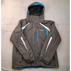 Columbia Field Gear Interchange Jacket Men's XL Gray Omni Tech Waterproof Hooded